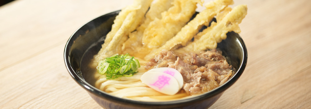 肉ごぼ天うどん